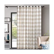 DriftAway Room Divider Curtain for Bedroom Patio Door Sliding Glass Curtains Buffalo Check Plaid Pri