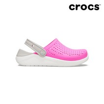 크록스 라이트라이드 클로그 키즈 일렉트릭핑크 205964-6QR