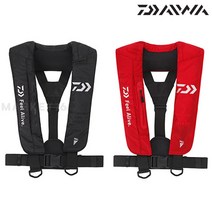다이와 DF-9100 자동팽창식 라이프 자켓 / 한국다이와정공 구명조끼 선상낚시 구명복, 블랙/FREE