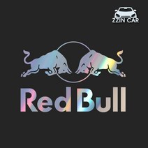 찐카 RedBull 로고 캠핑 데칼스티커 ZCCP-16 /캠핑스티커 /캠퍼스티커, 오렌지, 소형
