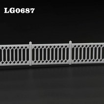 1 미터 모형 철도 흰색 건물 울타리 벽 1:87 호 모형 기차 디오라마 액세서리, 06 06
