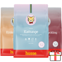 [샘플5개+간식2종 증정] 후새 고양이사료 2kg 34년 무리콜 스웨덴 고양이사료, 키튼2kg