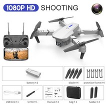 미니 레이저 포인터 발표 2023 오렌지 E525 E88 프로 드론 4K 전문 HD 1080P 카메라 높이 고정 RC 접이식 쿼드콥터 남아용 선물 장난감 신제품, 16.1080P White Bag 1B