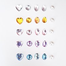 (5color) 보석 진주 세트 신발 장식 5pcs/키즈 슬리퍼 실내화 3d 입체 악세사리