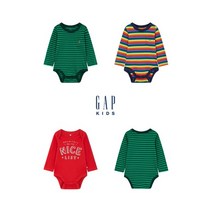 갭키즈 베이비남아 스트라이프 포켓 바디수트 3종 택1 5232443011041