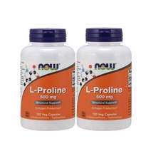 2개 나우푸드 L-프롤린 500 mg 베지 캡슐 120 정 4개월분 엘 프롤린 L-Proline
