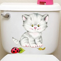 [이굿샵] 집꾸미기 고양이 스티커 욕실 주방 데코스티커 귀여운 냥이, 5번 냥이