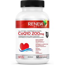 미국직구 Renew Actives non gmo CoQ10 최상급 프로덕트 유비퀴논 200mg 60채식캡슐 1pack, 수량, 상세참조