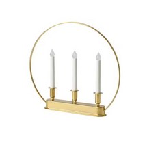 이케아 스트롤라 LED 원형 골드 3촛대 배터리식