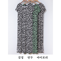 NewCare 여성 반팔롱원피스 쉬폰 나시원피스 나염 루즈핏 여름 시원한 데일리원피스
