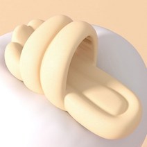 층간소음실내화 다이소 산후조리원 구름 슬리퍼, 크림