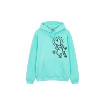 갭 GAP Adults 남성 키스 해링 후드 티셔츠_민트 5113127013 2303701812100020 348035