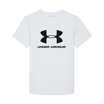 언더아머 UA 스포츠스타일 로고 반팔티 그레이 여자 스포츠 트레이닝 상의 티셔츠 1363282-014