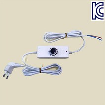 뉴터치 조광기 DD12CE P12 (수동조광기 수동조절기 국내산 안전인증 제품), 앵글 플러그 와 장원형 케이블, 흰색 200cm(125/75)
