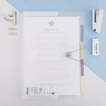 히키스 사무실 학교 학원 서류정리 A4 클리어파일 5포켓 CF10, 1개