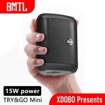 XDOBO Vibe Plus 80W 고출력 블루투스 스피커 휴대용 방수 무선 서브우퍼 음악 센터 홈 시어터 사운드바 360 스테레오 서라운드 PC 컴퓨터 TWS/AUX caixa, 15W TryGo Mini