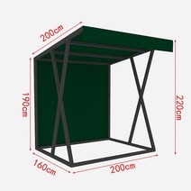 플리마켓 접이식 가판대 매대 이동식 판매대 야시장 행사용 선반, 2000 블랙 브라켓 + 그린 천