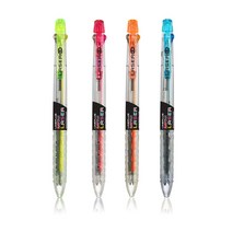 [문구조아] 라인플러스 라탄 레이져 볼펜 형광분홍, 1개