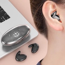 ELSECHO 초슬림 미니 골전도 블루투스 이어폰, 블랙