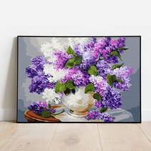 플레이어바웃 명화그리기 라벤더 꽃병 캔버스페인팅 DIY, 라벤더 꽃병 (GX3052)