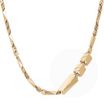 모아르 [모아르] 남자 18K 금 목걸이 멀티 대나무 체인