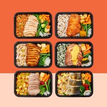 [천삼백케이] [쓰리케어] 국민피티 피티도시락 6종 6팩 혼합 식단관리, 계란볶음밥&삼치구이6팩