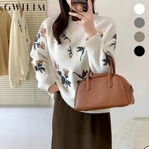 (귈림) 플라워 자수 터틀넥 나그랑 니트(GAWKN008P)