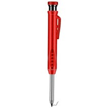 리필 리드 및 내장 샤프너가 있는 단단한 목수 연필 스크라이버 목재 바닥 마킹 목공, 01 1pcs red pen