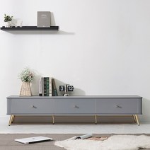 [아트랙] 모니카-1200 1500 1800 거실장 TV다이 티비다이 골드다리 (3color), 1800거실장, 그레이