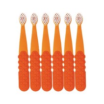 래디어스 토츠플러스 유아용 칫솔, 6개, 오렌지 + 피치