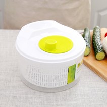 수동식 야채탈수기 채소 물기제거 회전형 원형, 그린