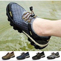 Prosekor 남성 여름 아웃도어 스니커즈 여름 경량 통기성 등산화 방수 트레킹화 가죽운동화 하이킹화