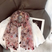 에스닉 문예 레드 핑크 면 마 스카프 여 춘추 여름 오버사이즈 롱 스카프 여행 자외선 차단 케이프 겸용