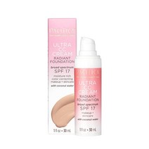 Pacifica 퍼시피카 울트라 CC 크림 래디언트 파운데이션 브로드 스펙트럼 SPF 17 웜 라이트 색상 30ml, 1개