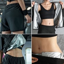 다이어트땀복 조깅복 여자땀복 빅사이즈 키작녀 트레이닝세트, [on]땀복-반팔XL