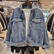 버커루 [BUCKAROO 50%초특가전] 만능코디 고퀄 여성 프리미엄 워싱 밝은청색/짙은청색 LI/DK 2컬러 오버핏 숏 청자켓 데님자켓