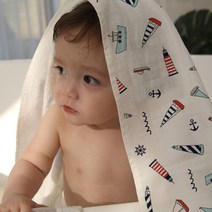 테리파머 토토리 무형광 친환경 베이비타올 아기목욕수건 1장, 08.토토리 아기수건_런던아이콘 1장