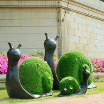 공원 장식소품 달팽이 대형 조각상 예술 잔디 산책로, MG--3001