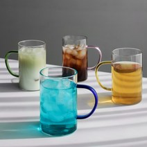 내열유리 컬러핸들 유리잔 폴리아 350ml adv
