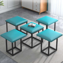 5 in 1 의자 5개 세트 큐브 미니 쇼파 32평 아파트, 35 X 35 .. 패브릭 .. 블루