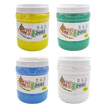 컬러 바핑 클레이 500g 용기 찰흙 점토 촉감놀이 만들기, 검정