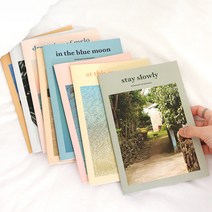 마음사진 A5 중철 노트 라인 대학노트 감성 일상 풍경 고급 유선 공책 직장인 대학생 문구, my own time