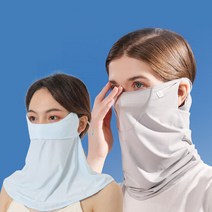 도매창고 여름 자외선 햇빛 차단 쿨링 마스크 넥 워머 자전거 등산 낚시 냉감 목토시 두건, 마스크워머-귀걸이형-그레이