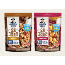 퀘이커 그래놀라 골든넛츠 350g + 크랜베리 350g, 2개