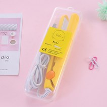 스트레이트기 캐릭터 미니 스트레이트핀 롤업 투웨이 롤업 스틱 오토매틱 스트레이트핀, 옐로우플랫[플로팅패널], 하나