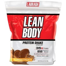 Labrada Nutrition 고단백질 식사 대체 쉐이크 - 군살없는 몸 체중 감량 및 근육 성장을 위한 유청 단백질 파우더 초콜릿 땅콩 버터 1.1kg, 초콜릿 땅콩 버터_2.47파운드(1팩)