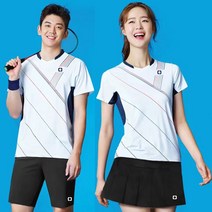 여름 속건 배드민턴코트 남성 여성 스타일리쉬 테니스 운동 반팔 배구 상의 맟춤제작