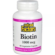 Natural 팩터s 비오틴 1000 mcg 90 채식주의자
