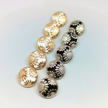 10MM 미니 귀여운 라운드 꽃 금속 셔츠 단추 의류 빈티지 패션 장식 여성 블라우스 바느질 DIY, 10mm 6pcs, 2588 silver
