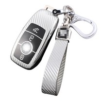굿카굿즈 벤츠 bmw 아우디 카본패턴 TPU 스마트 키케이스 키홀더, 벤츠 B타입